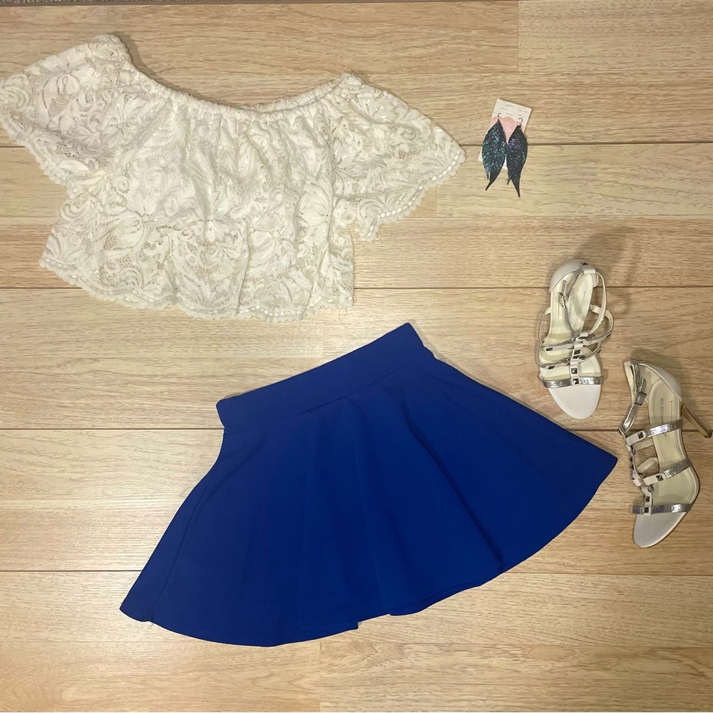 XS Urban Coco Royal Blue Skater Skirt